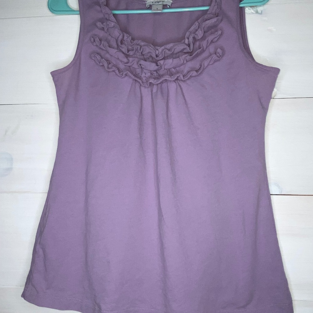 LOFT Violet Tank Top Size Small
